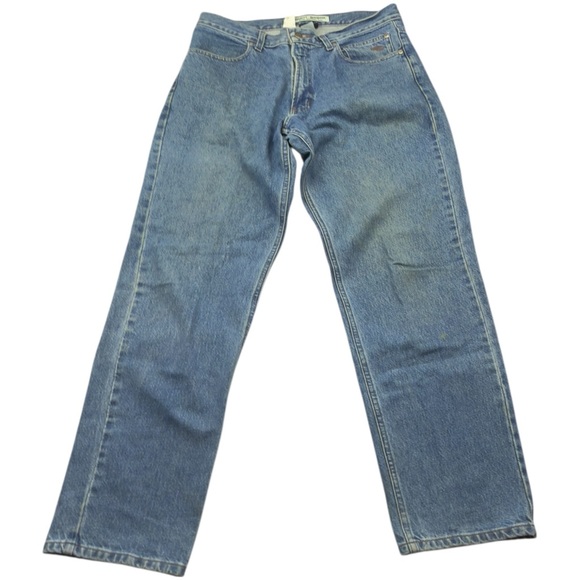 Harley Davidson Jeans Men 34x32 Blue Denim Straight Leg Motorcycle Biker USA - Picture 1 of 13
